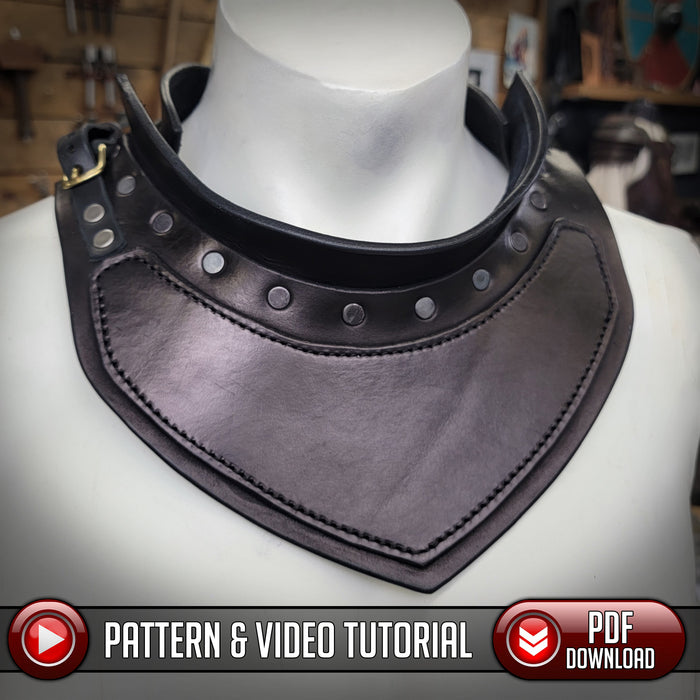 Leather Gorget Pattern 2 - Leather Armor - PDF + SVG | Dark Horse Workshop