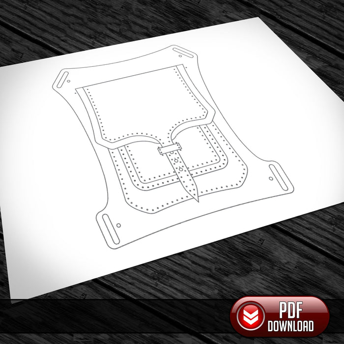 Hip Pouch Pattern - PDF SVG LASER - Dark Horse Workshop