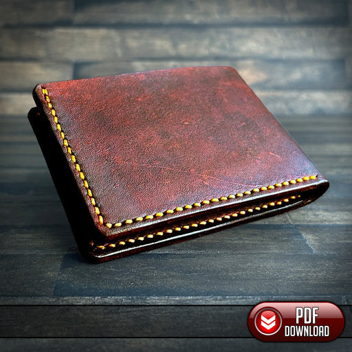 Leather Bifold Wallet Pattern - PDF SVG LASER - Dark Horse Workshop