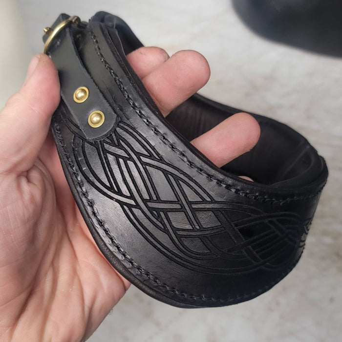 Leather Gorget - Wax Hardened Leather - Dark Horse Workshop