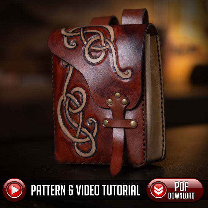 Offset Strap Pouch Pattern 1 - PDF SVG Laser - Dark Horse Workshop