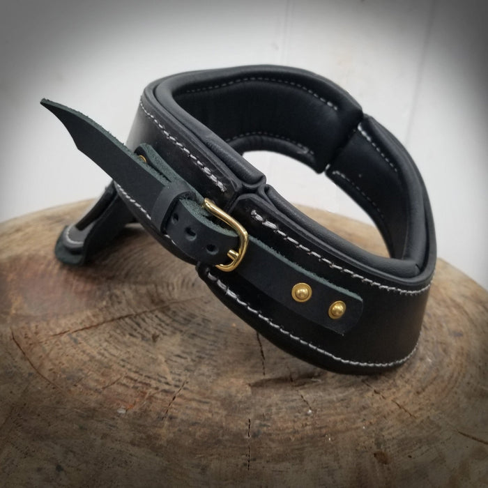 Leather Gorget - Wax Hardened Leather - Dark Horse Workshop