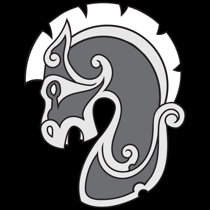 Medieval Pouch Pattern - Viking Raven and Knotwork - PDF SVG Laser - Dark Horse Workshop
