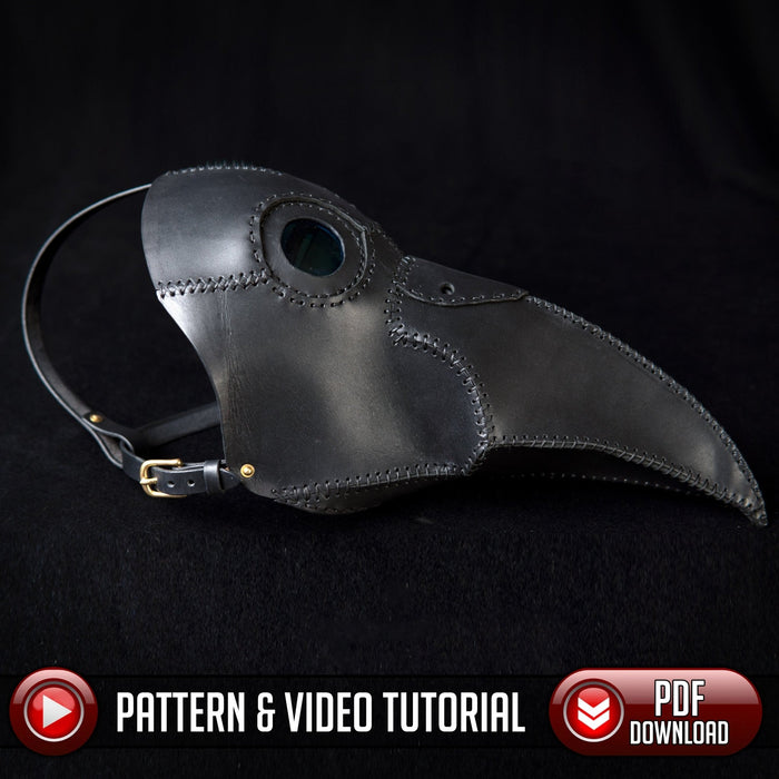 Plague Doctor Mask Pattern - Post Apocalyptic - PDF SVG Laser - Dark Horse Workshop