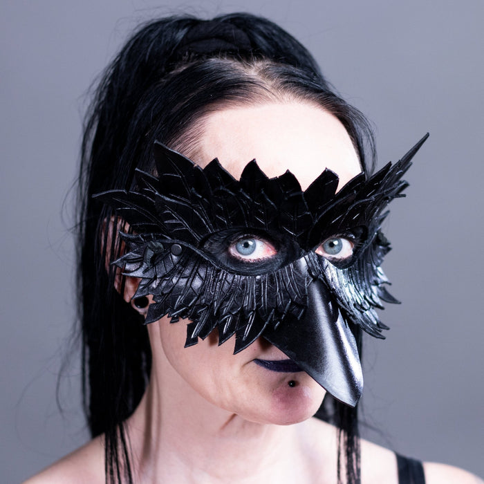 Raven Mask Pattern - Bird Mask - PDF SVG Laser - Dark Horse Workshop