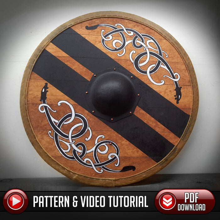 Shield Edging Pattern / Rawhide Pattern - PDF SVG Laser - Dark Horse Workshop