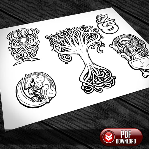 Viking Art Pack 06 - PDF + SVG Laser - Dark Horse Workshop