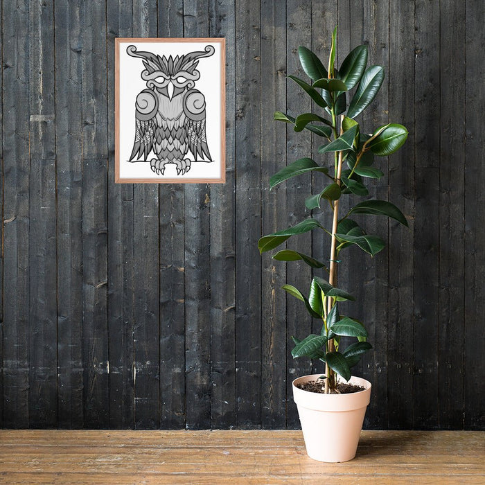 Viking Owl Framed Poster | Dark Horse Workshop - Dark Horse Workshop