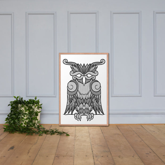 Viking Owl Framed Poster | Dark Horse Workshop - Dark Horse Workshop