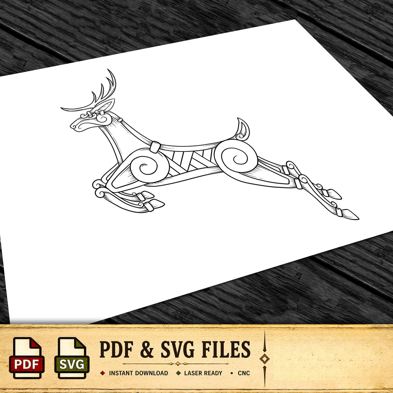 Viking Stag Artwork