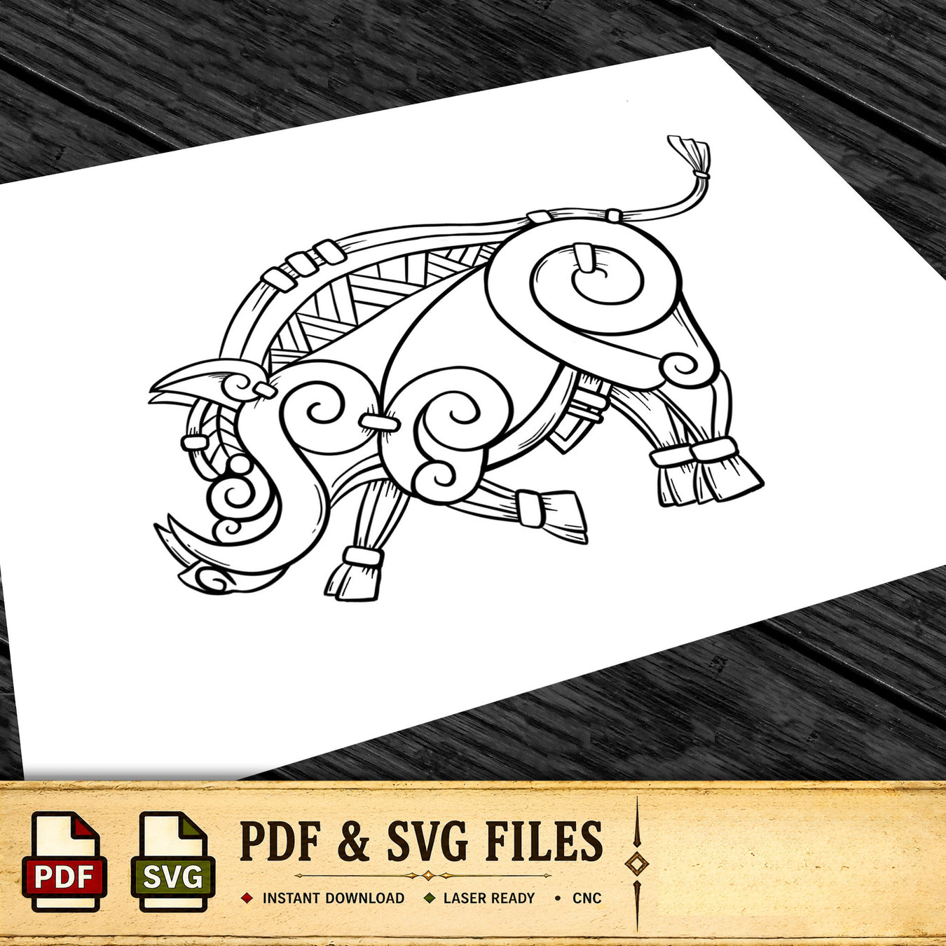Viking Boar Artwork