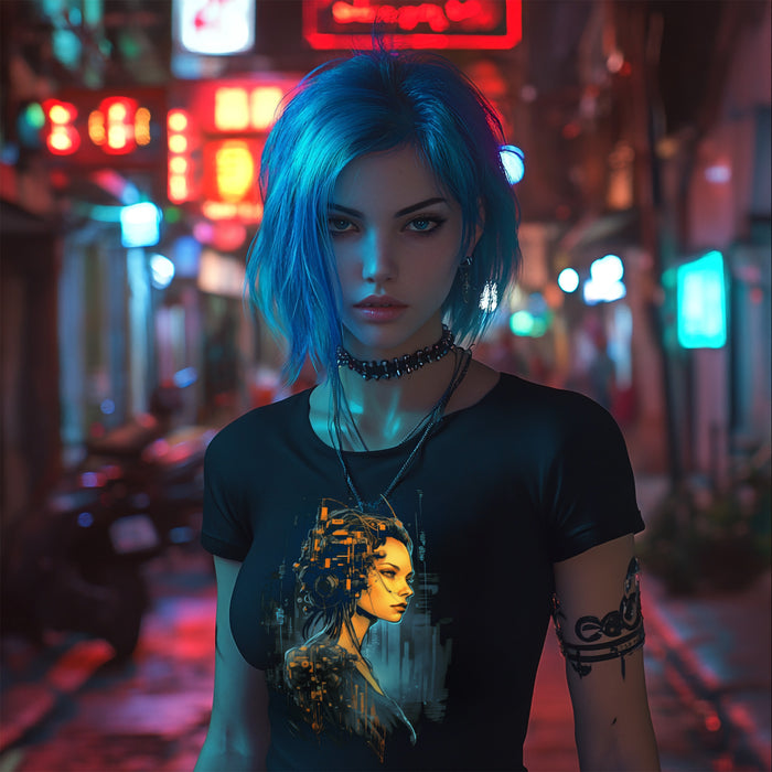 Cyberpunk Woman 1 - Triblend - Vintage Feel