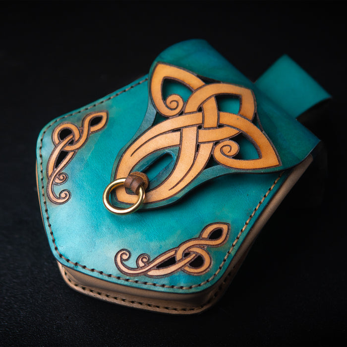 Fantasy Leather Pouch Pattern 2 - Viking / Celtic Knotwork - PDF SVG LASER