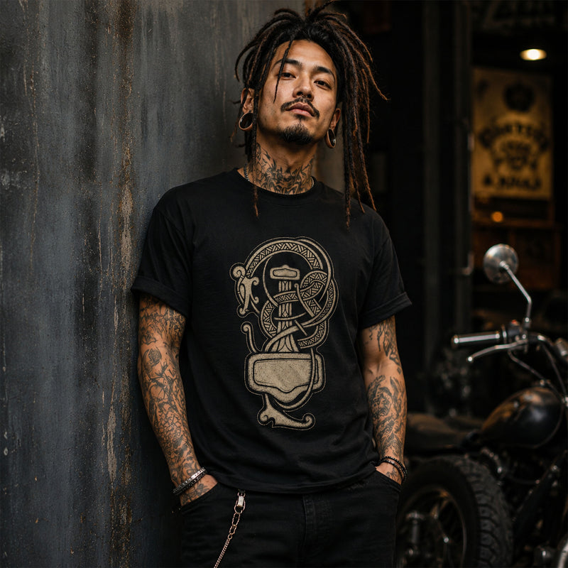 Vintage Mjölnir & Serpent T-Shirt | Classic Cotton