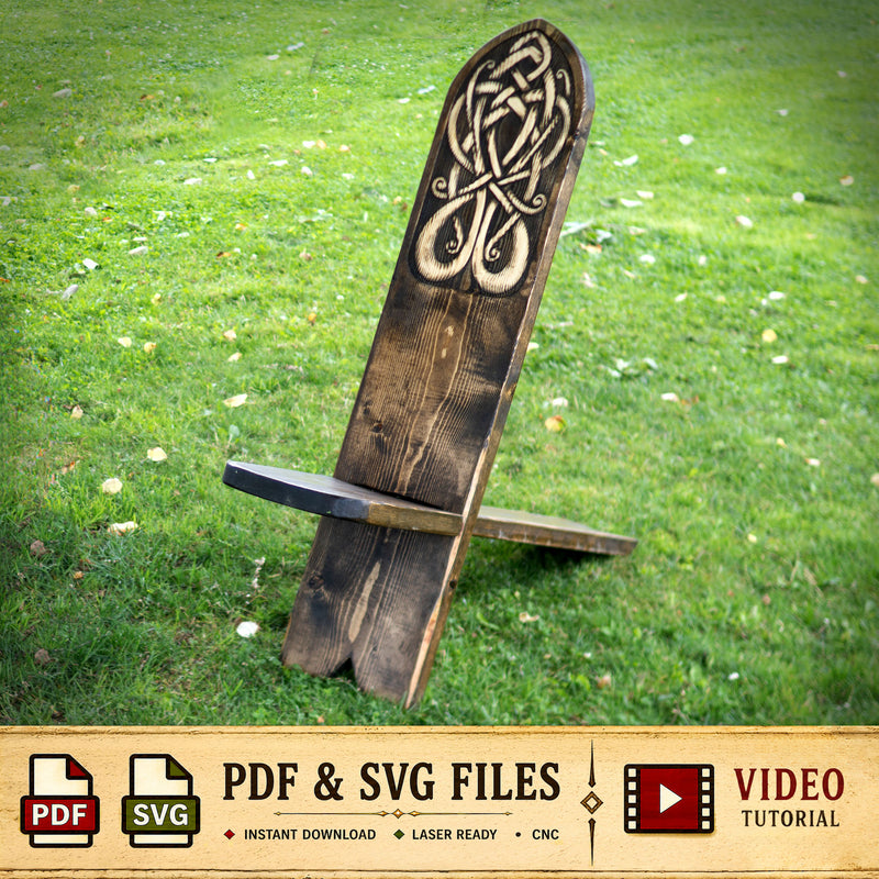 Viking Chair Pattern - Woodworking Plans | PDF + SVG