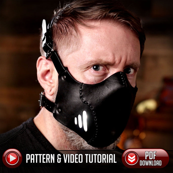 Leather Apocalypse Mask Pattern - PDF SVG Laser