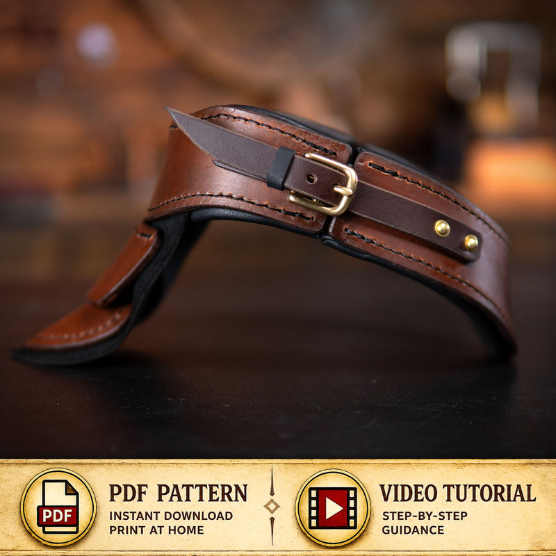 Leather Gorget – Wax Hardened – Ready to Ship