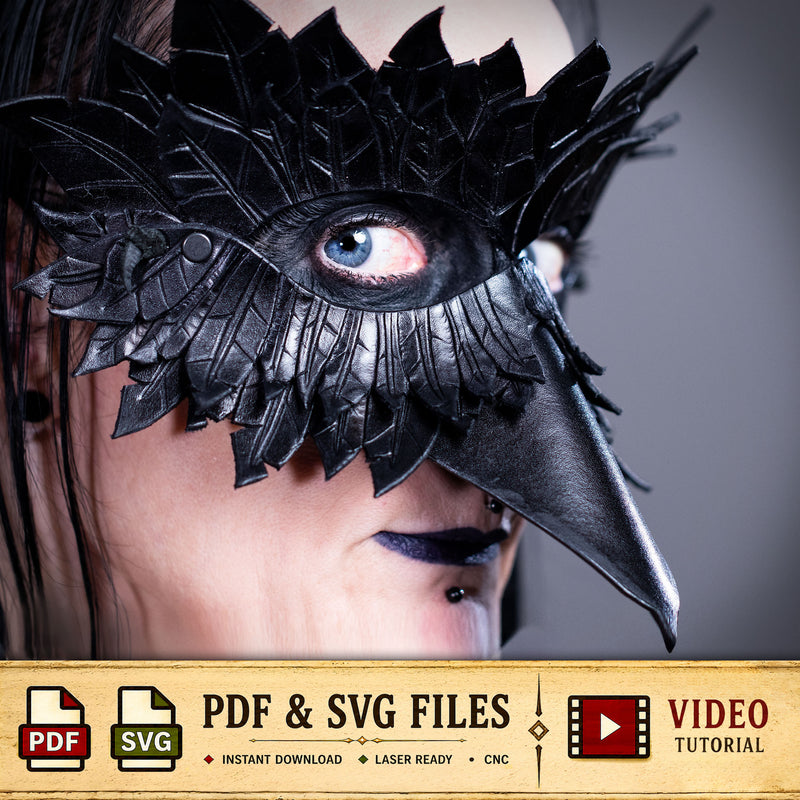 Rabenmaskenmuster – Vogelmaske
