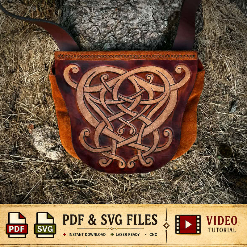 Haversack / Shoulder Bag Pattern - Viking Knotwork | PDF + SVG