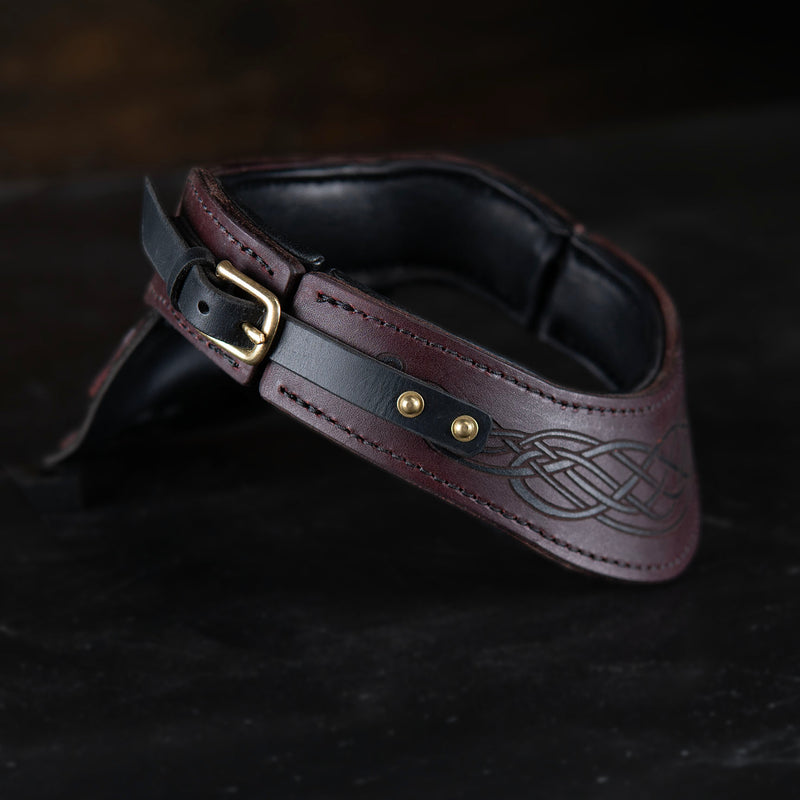 Leather Gorget – Wax Hardened – Ready to Ship
