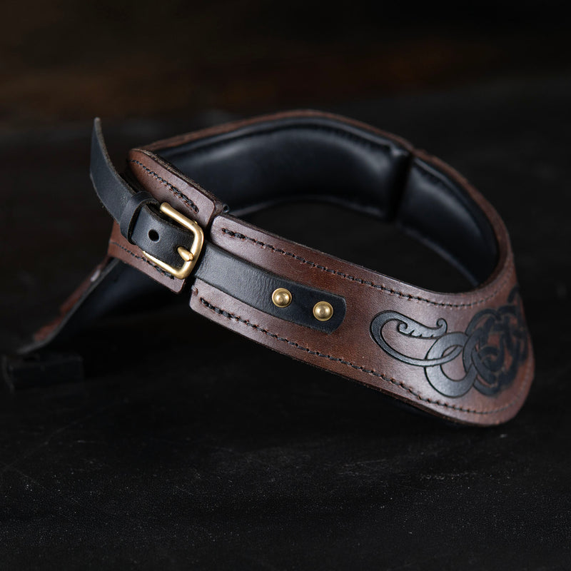 Leather Gorget – Wax Hardened – Ready to Ship
