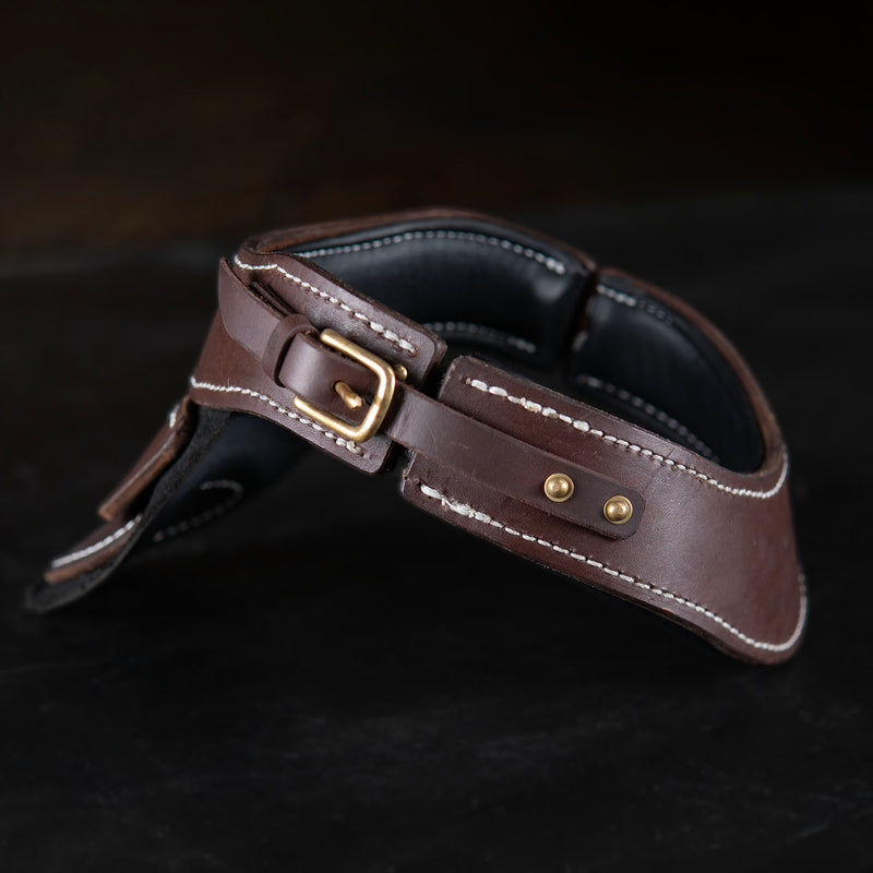 Leather Gorget – Wax Hardened – Ready to Ship