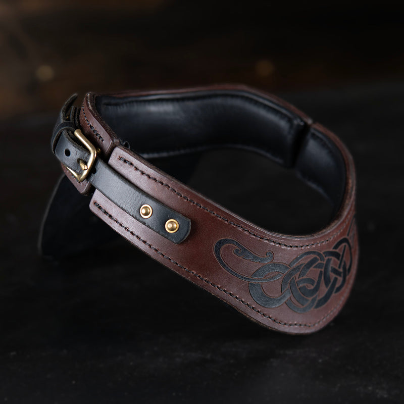 Leather Gorget – Wax Hardened – Ready to Ship