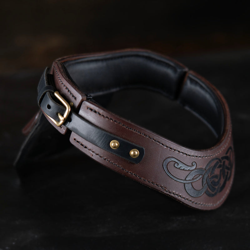 Leather Gorget – Wax Hardened – Ready to Ship