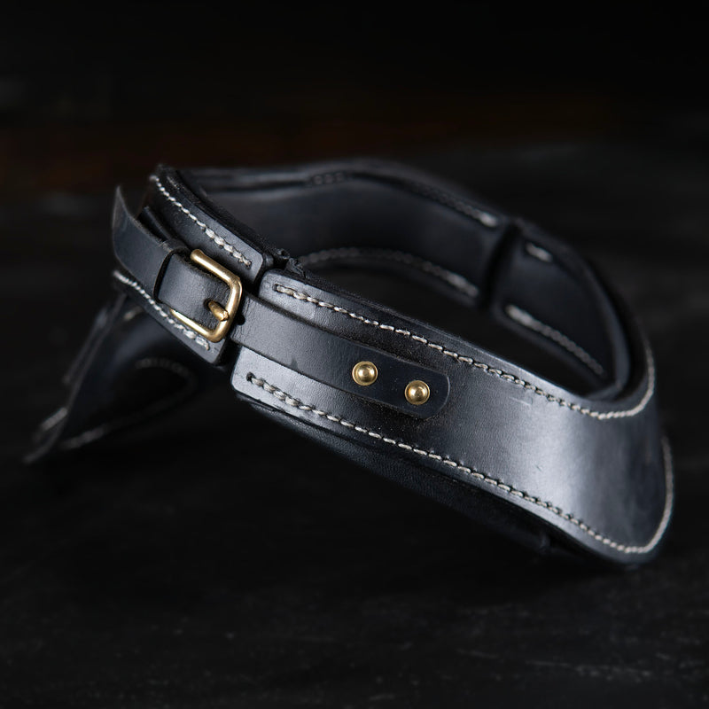 Leather Gorget – Wax Hardened – Ready to Ship