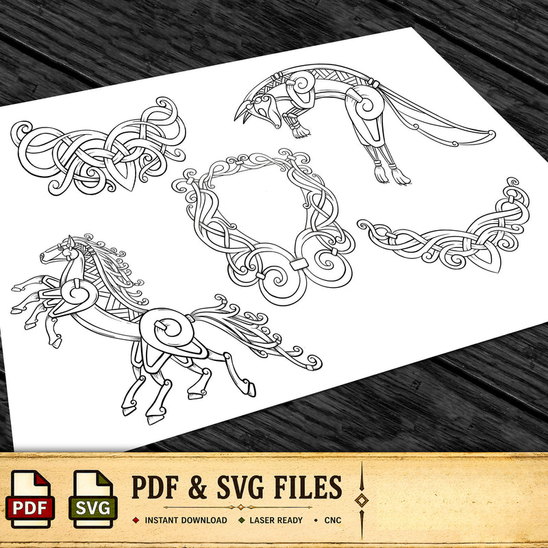 Viking Art Pack 21 | PDF + SVG