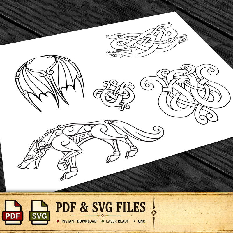 Viking Art Pack 23 | PDF + SVG