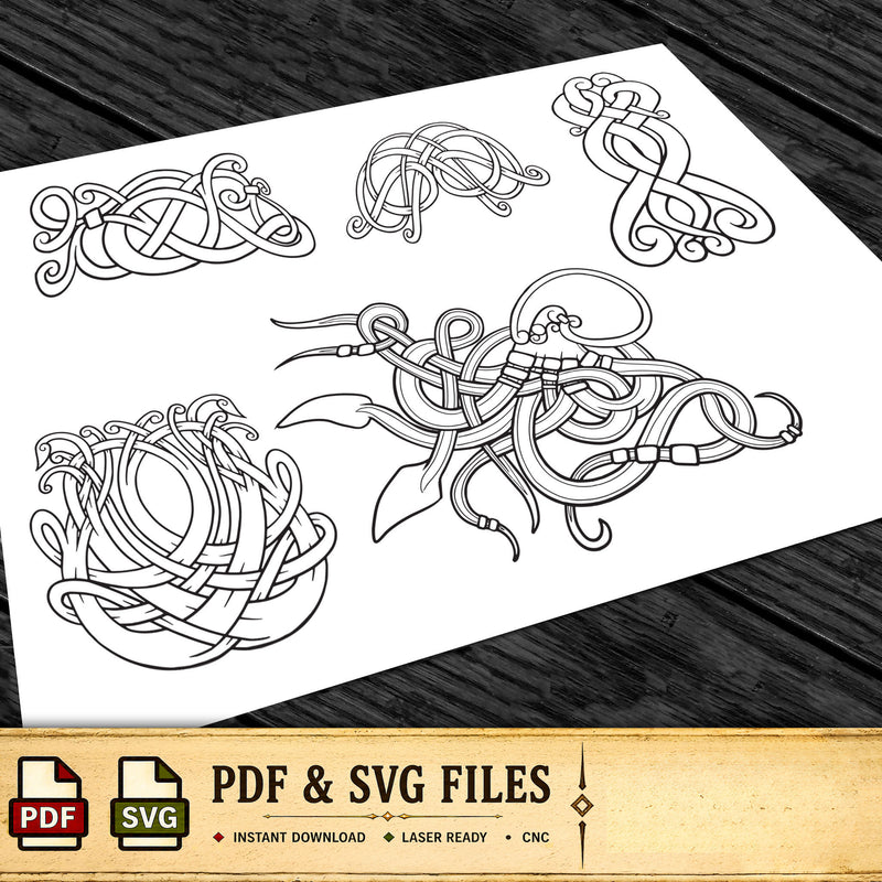 Viking Art Pack 24 | PDF + SVG