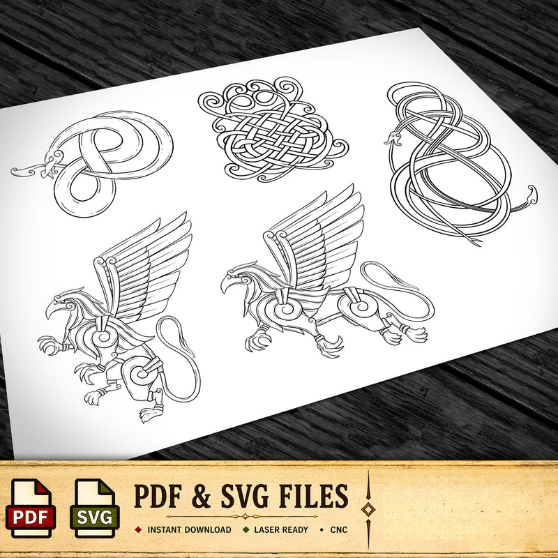 Viking Art Pack 27 | PDF + SVG