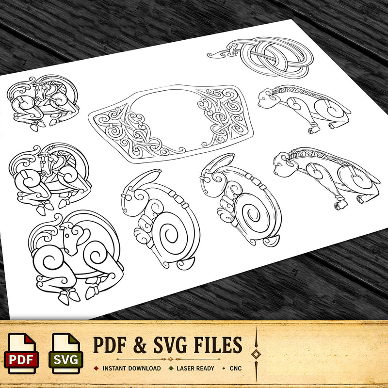 Viking Art Pack 28 | PDF + SVG