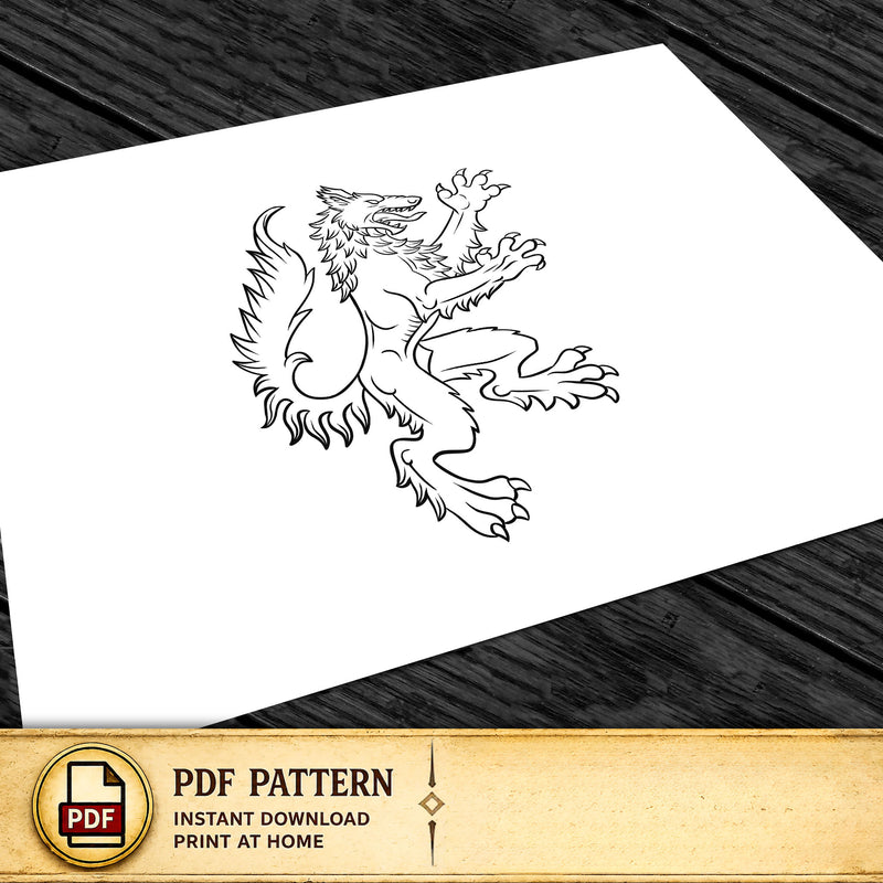 Art - Rampant Wolf | PDF + SVG
