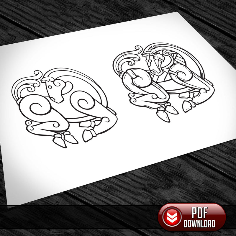 Viking Art Pack 28 - PDF + SVG Laser