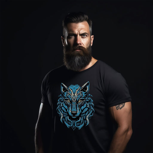 Blue Moon Wolf - Tri - Blend T-Shirt Design | Dark Horse Workshop - Dark Horse Workshop