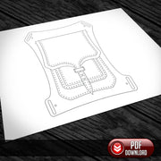 Hip Pouch Pattern - PDF SVG LASER - Dark Horse Workshop