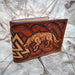 Leather Bifold Wallet Pattern - Viking Wolf - PDF SVG LASER - Dark Horse Workshop