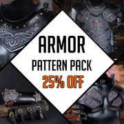 Leather Cuirass / Pauldrons / Gorget Pattern / Vambrace Pack - Armor 25% OFF - PDF SVG LASER - Dark Horse Workshop
