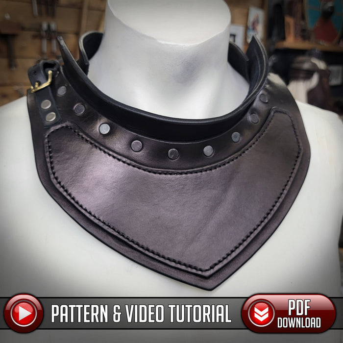 Leather Gorget Pattern 2 - Leather Armor - PDF SVG LASER - Dark Horse Workshop