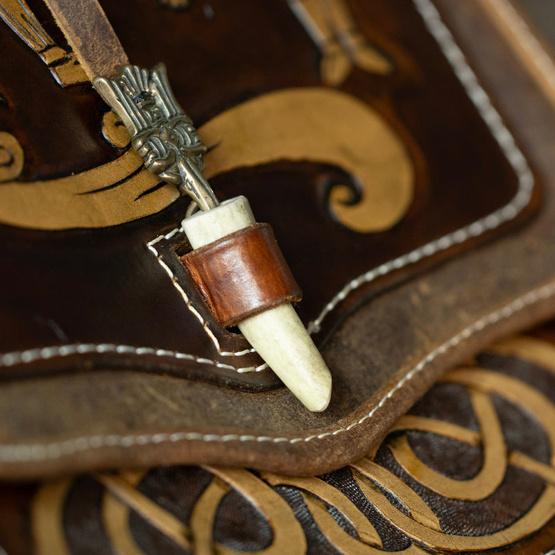 Leather Satchel Pattern / Bag Pattern - Viking Artwork - PDF SVG LASER - Dark Horse Workshop