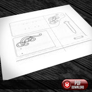 Offset Strap Pouch Pattern 1 - PDF SVG Laser - Dark Horse Workshop