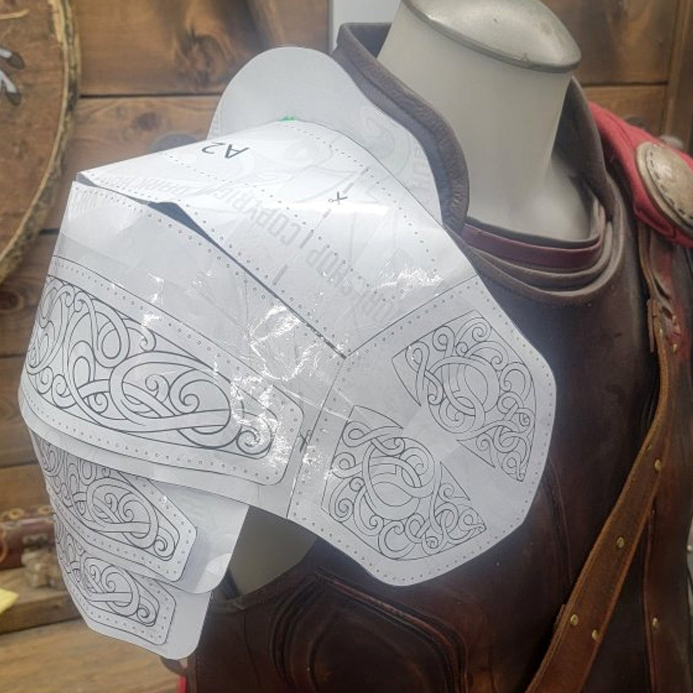 Pauldron Cut Pattern Leather Shoulder Pattern - Pauldrons - Armor | Dark Horse Workshop
