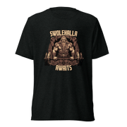 Swolehalla Awaits - Viking Bodybuilding Fitness Tri - Blend Shirt | Dark Horse Workshop - Dark Horse Workshop