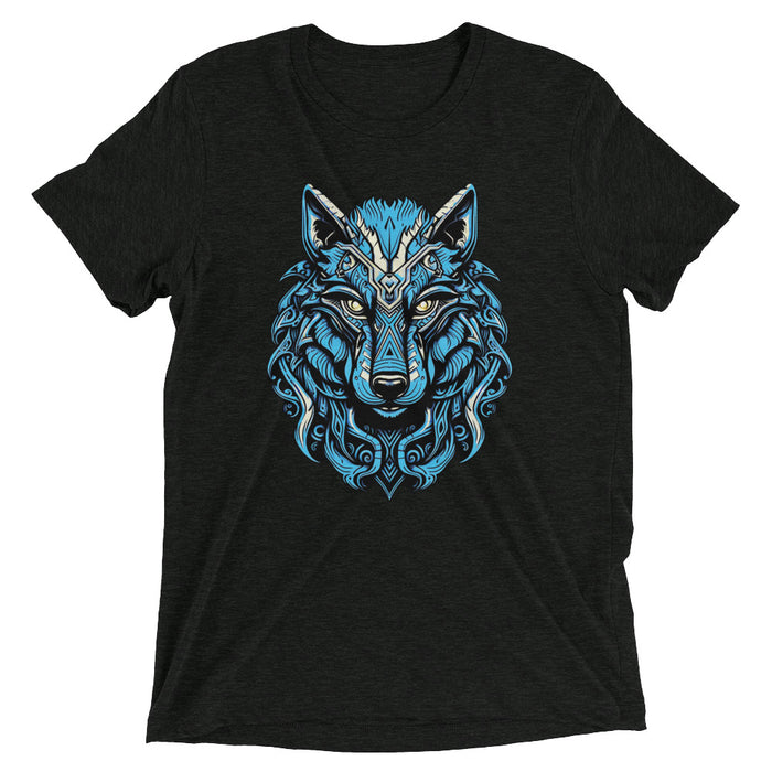 Blue Moon Wolf - Conception de T-Shirt Tri-Blend | Atelier du cheval noir