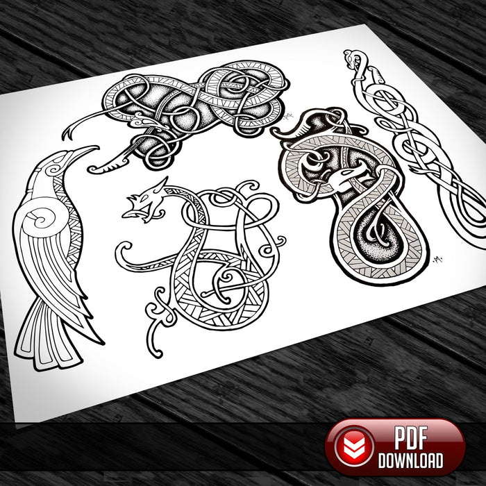 Viking Art - All Artwork @ 25% off - PDF + SVG - Laser - Dark Horse Workshop