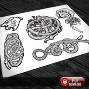 Viking Art - All Artwork @ 25% off - PDF + SVG - Laser - Dark Horse Workshop