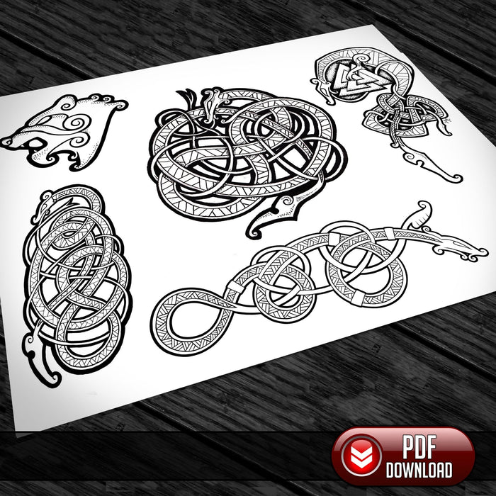 Viking Art Pack 02 - PDF + SVG - Laser - Dark Horse Workshop