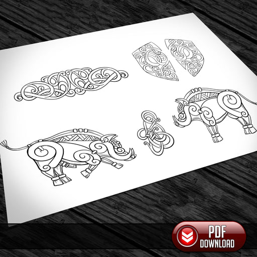 Viking Art Pack 20 - PDF + SVG Laser - Dark Horse Workshop